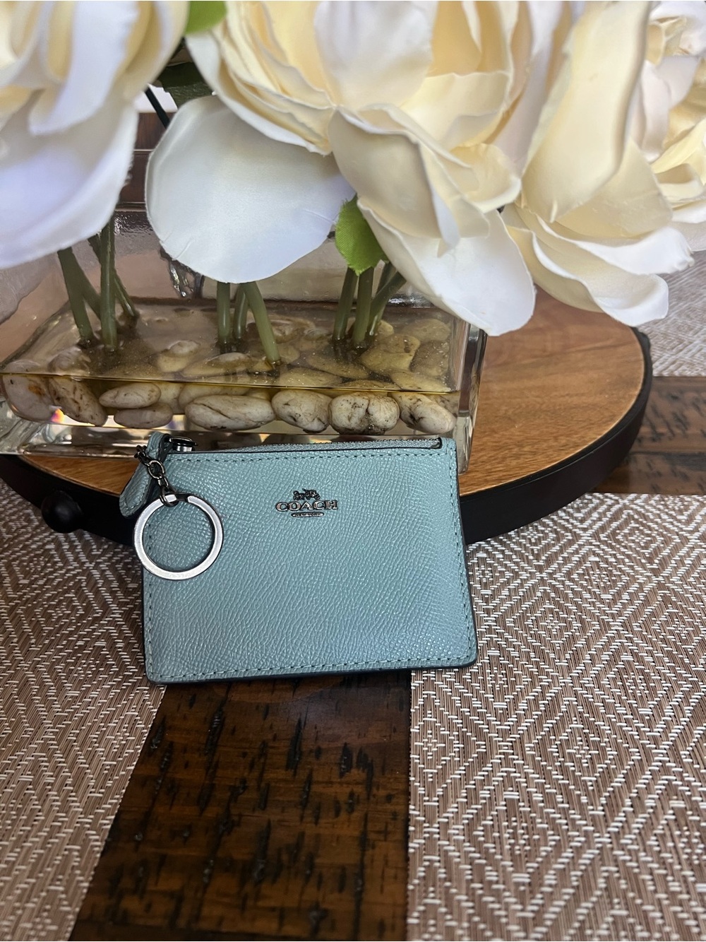 Coach Mini Skinny ID in Marine/ Gunmetal